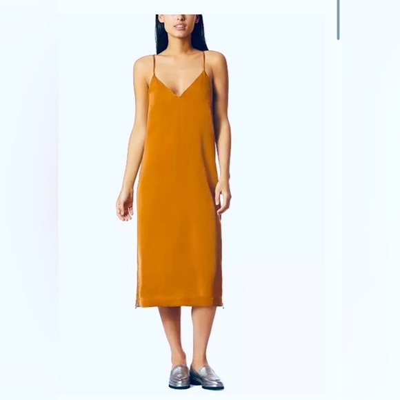 Roller Rabbit Minimalist Camisole Slip Midi Knee Length Dress Orange-Peach,SZ XS - Picture 1 of 11